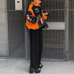 Letter Sporty Baseball Jacket