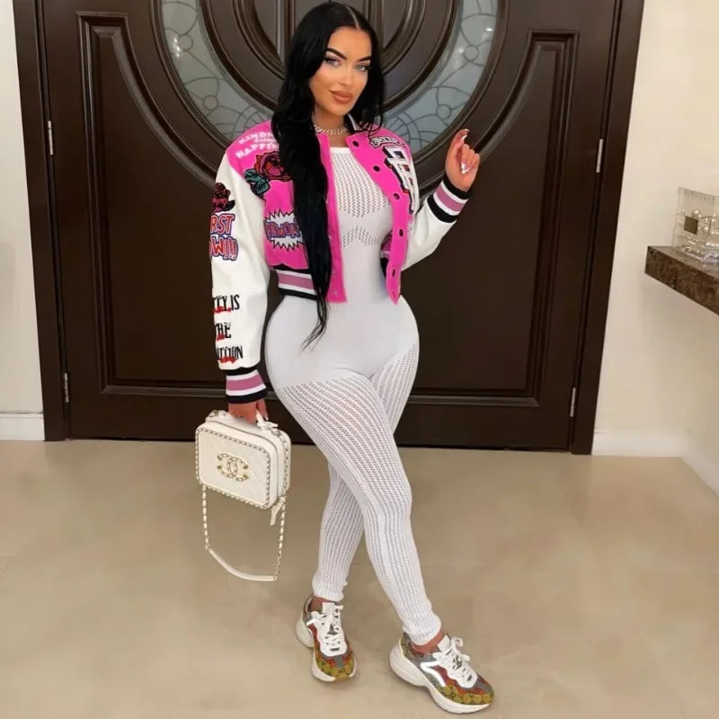 Woolen Varsity Colorblock Jacket Main image