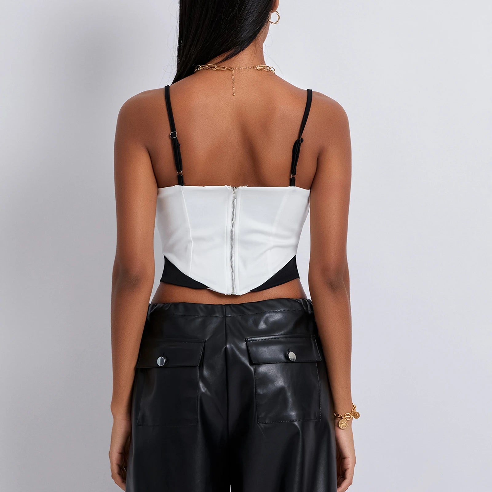 Y2K Fairy Patchwork Backless Cami Top Secondary image