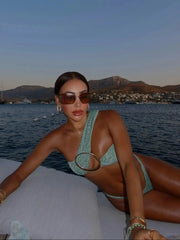 High Waist Bandage High Leg Bikini Sets