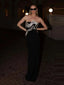 Strapless Diamond Bandage Maxi Dress