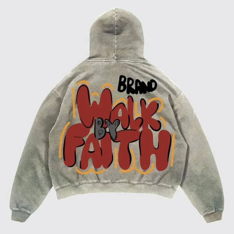 Harajuku Graphic Pullover Hoodie Main image