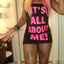 Letter Print Tube Y2K Club Mini Dress