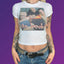 Vintage Graphic Tie Print Crop Top