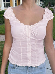 Solid Casual Chic Trendy Slim Fit Blouse Crop Top