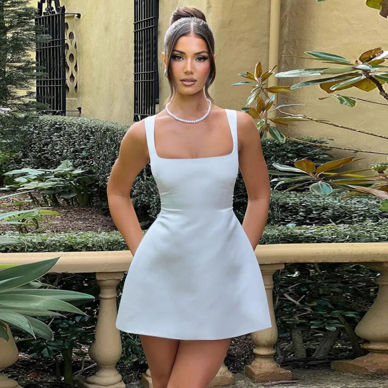Waist Wrap A-Line Strap Mini Party Dress Secondary image