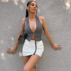 Hollow Out Sleeveless V-neck Cami Top