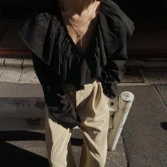 Elegant Fashion Ruffles Stereoscopic Ruched Blouse