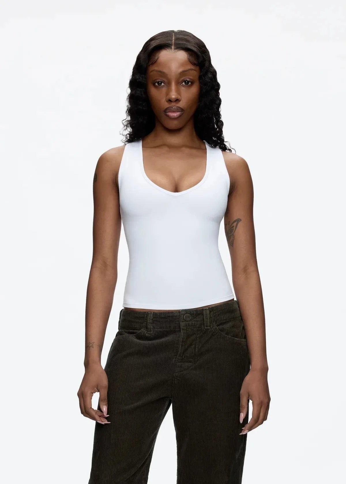 Minimalist Deep V  I-Shaped Cami Top