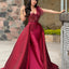 Embroidery Satin A-Line Prom Dress