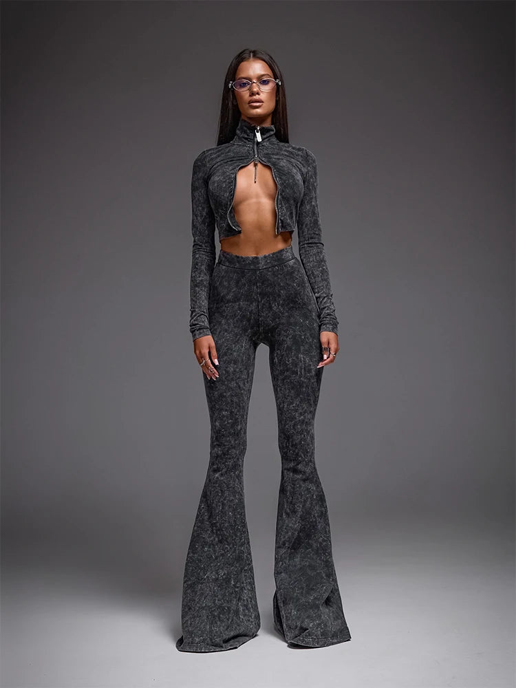 Casual Long Sleeve Buttoned Pants Set Main image