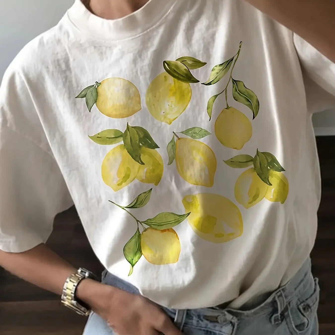 Lemon Botanical Print T-shirt Secondary image