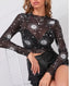Sun & Moon Sheer Mesh Crop Sheer Top
