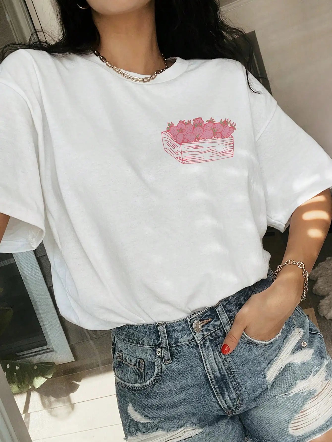 Strawberry Fruit Graphic T-shirt Secondary image