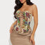 Sheer Jacquard Floral Strapless