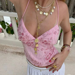 Sequin Sparkly Sleeveless Shirt Cami Top