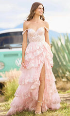 Glitter Black Lace Prom Dress