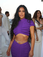 Knitted Crop Top Hollow Out Design Two Piece Shorts Set