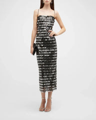 Spicy Girl Beaded Irregular Midi Dress