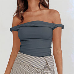 Slim Fit Solid Color Strapless