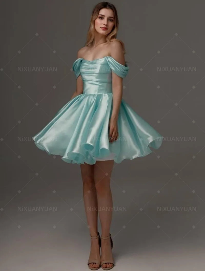 Cocktail Satin Graduation Prom Dress Secondary image