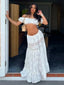 Cotton Summer White Lace Two Piece Skirt Set