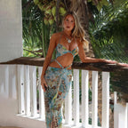 Push Up Bikini Dress Cover Up Three Piece Swim Set