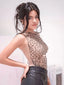 Trendy Mesh  Round Collar Slim Fit Cami Top