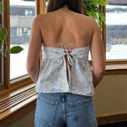 Floral Print Off-Shoulder Strapless
