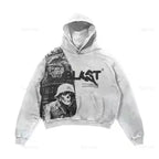 Dark Off Shoulder Pullover Hoodie