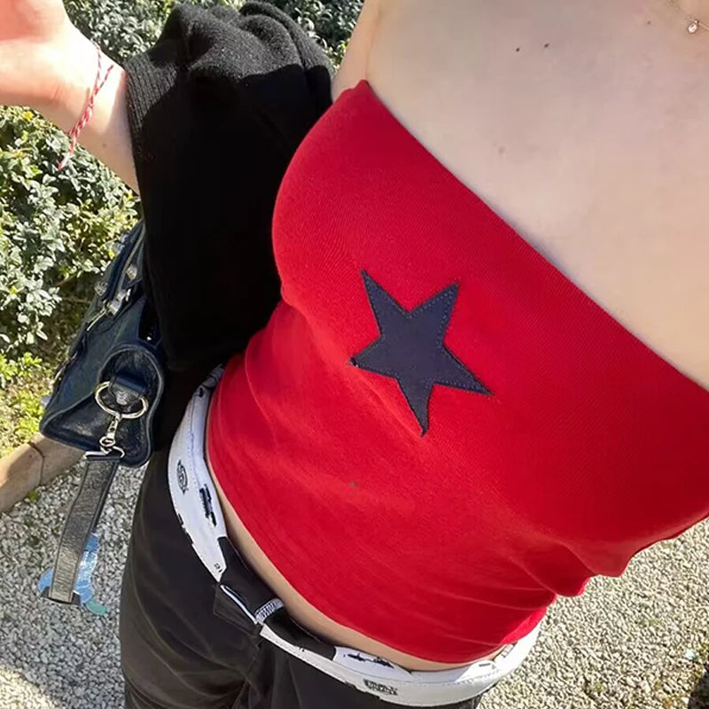 Red Star Vintage Grunge Strapless Main image