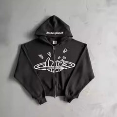 Y2k Star Print Street Hoodie