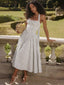 Print Wrap A-line Halter Midi Summer Dress