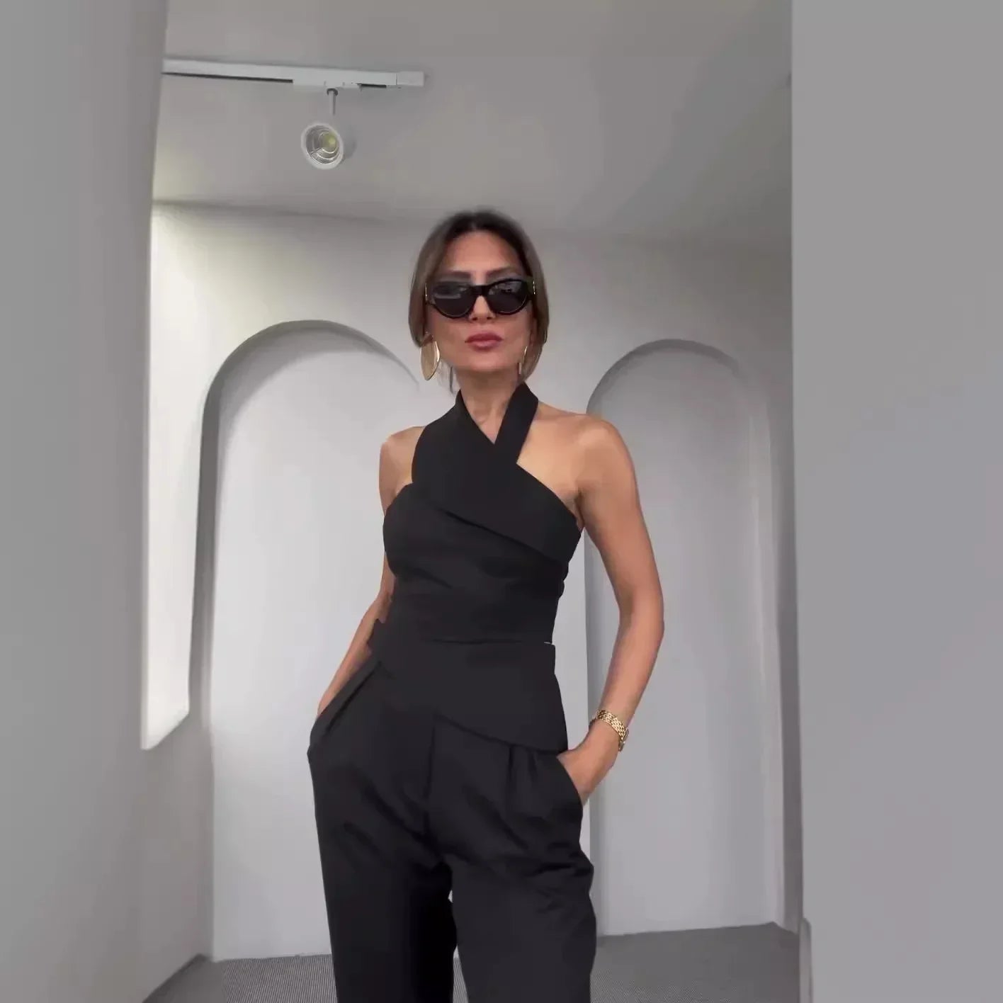 Halter Slim Pant Suit Secondary image