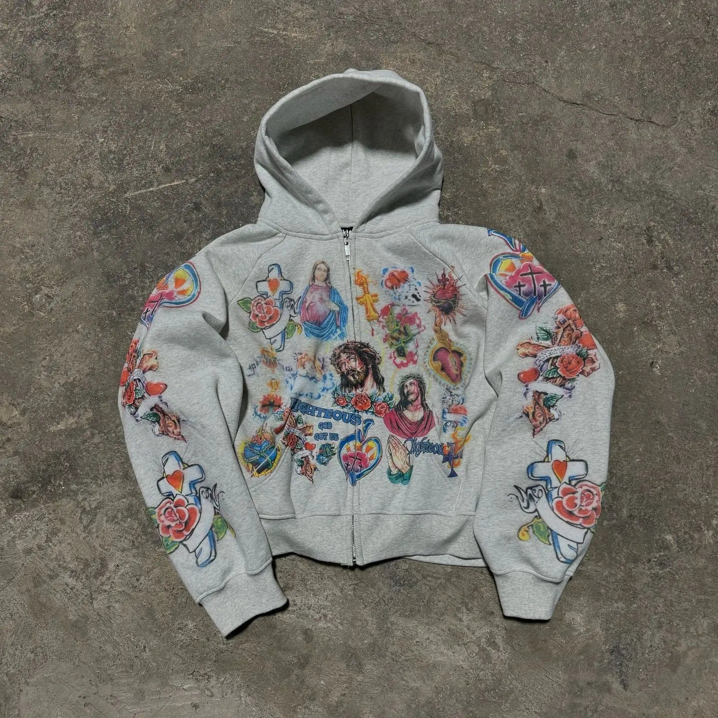 Printed Loose Rock Style Hoodie Main image
