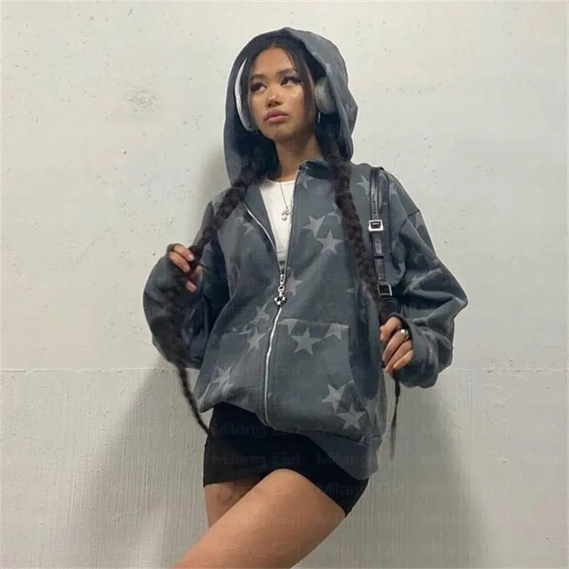 Star Graphic Grunge Hoodie Secondary image