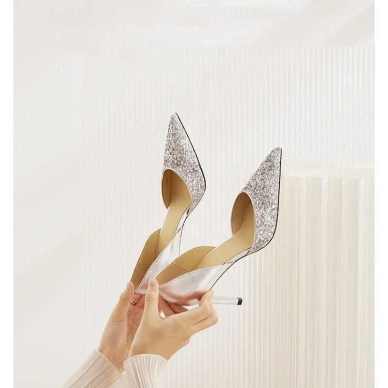 Sequin  Pointed Fashion Luxury Party Dress Hot Sale High Heel Secondary image