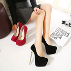 Club Black High Heel Waterproof Stripper Flock High Heel