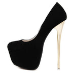 Club Black High Heel Waterproof Stripper Flock High Heel