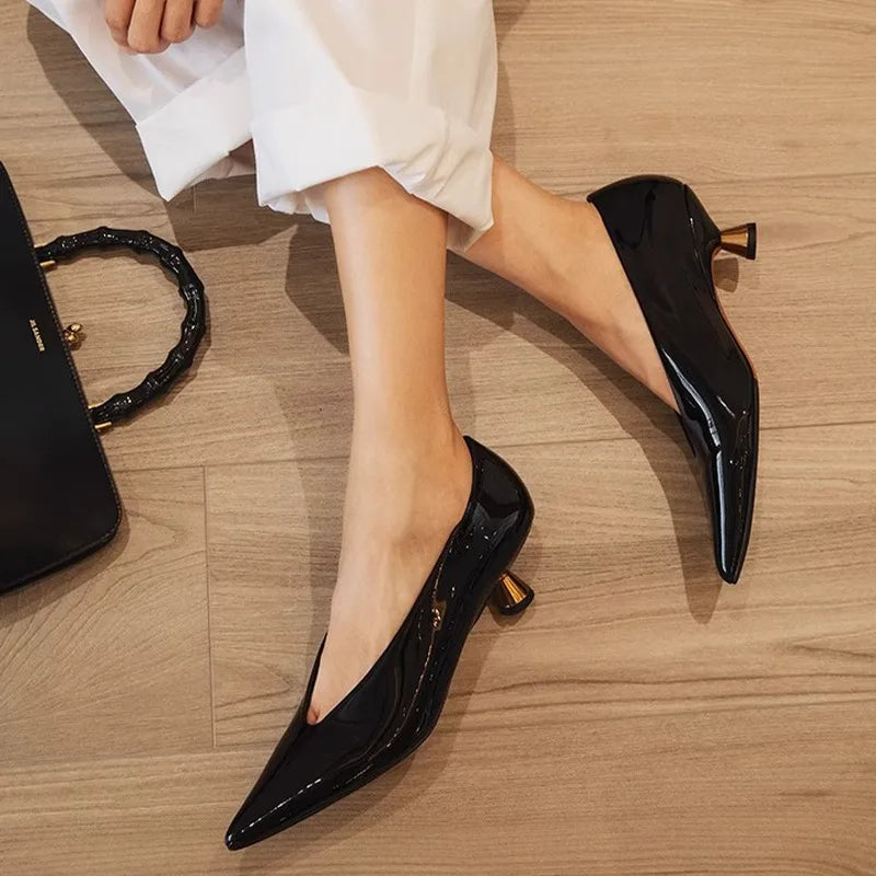 Highs Pointed Shal Summer Fashion Party Dress Women Shoes Low Heel Pumps Secondary image