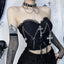Dark Style Gothic Chain Tube Top  Wrapped Chest Crop Top