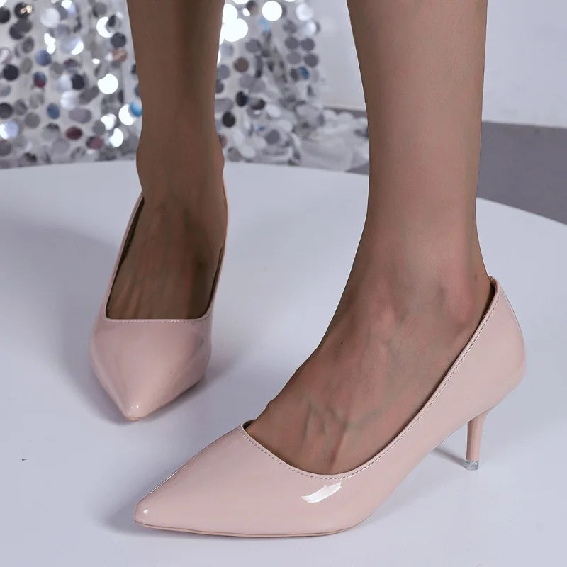 Pointed Highs Trend Shal Party Dress Elegant Autumn Women's Shoes Low Heel Pumps