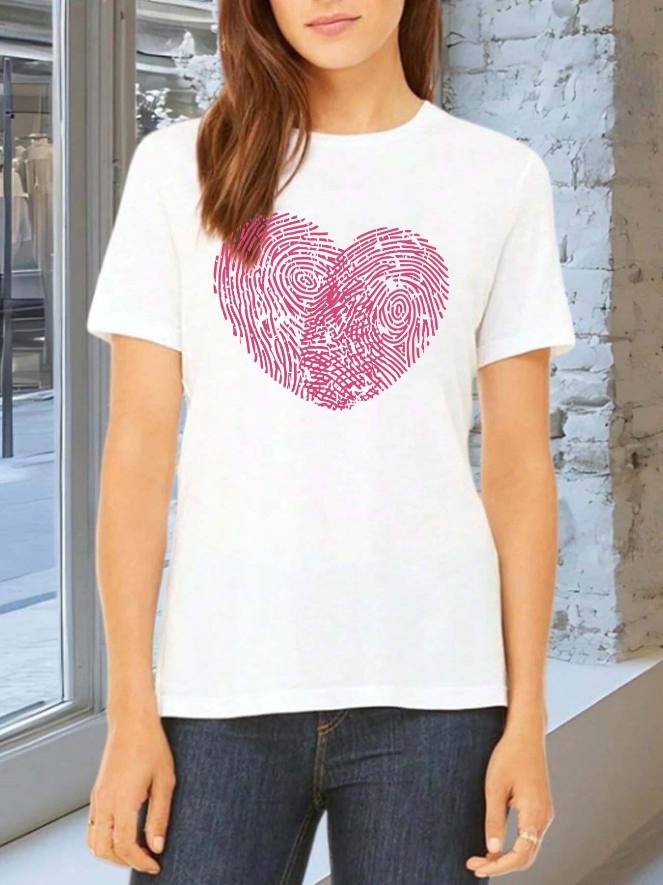 Fingerprint Love Pattern T-shirt Main image