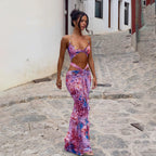 Push Up Bikini Dress Cover Up Three Piece Swim Set
