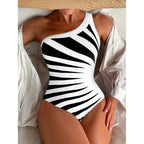 One Shoulder Bikini Set One Piece Swimwear