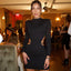 Backless Bandage Long Sleeve Mini Dress