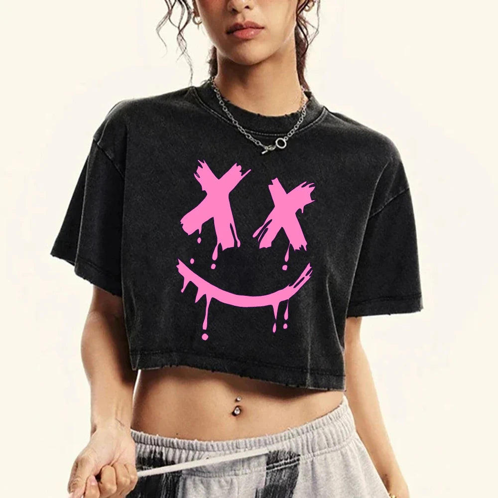 Drooling Face Washed Retro T-shirt Main image