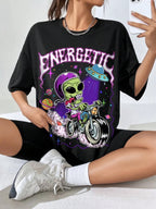 Alien Racing Graphic Cotton T-shirt