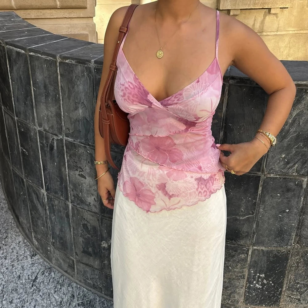 Vintage Y2K Floral Boho Cami Top Main image