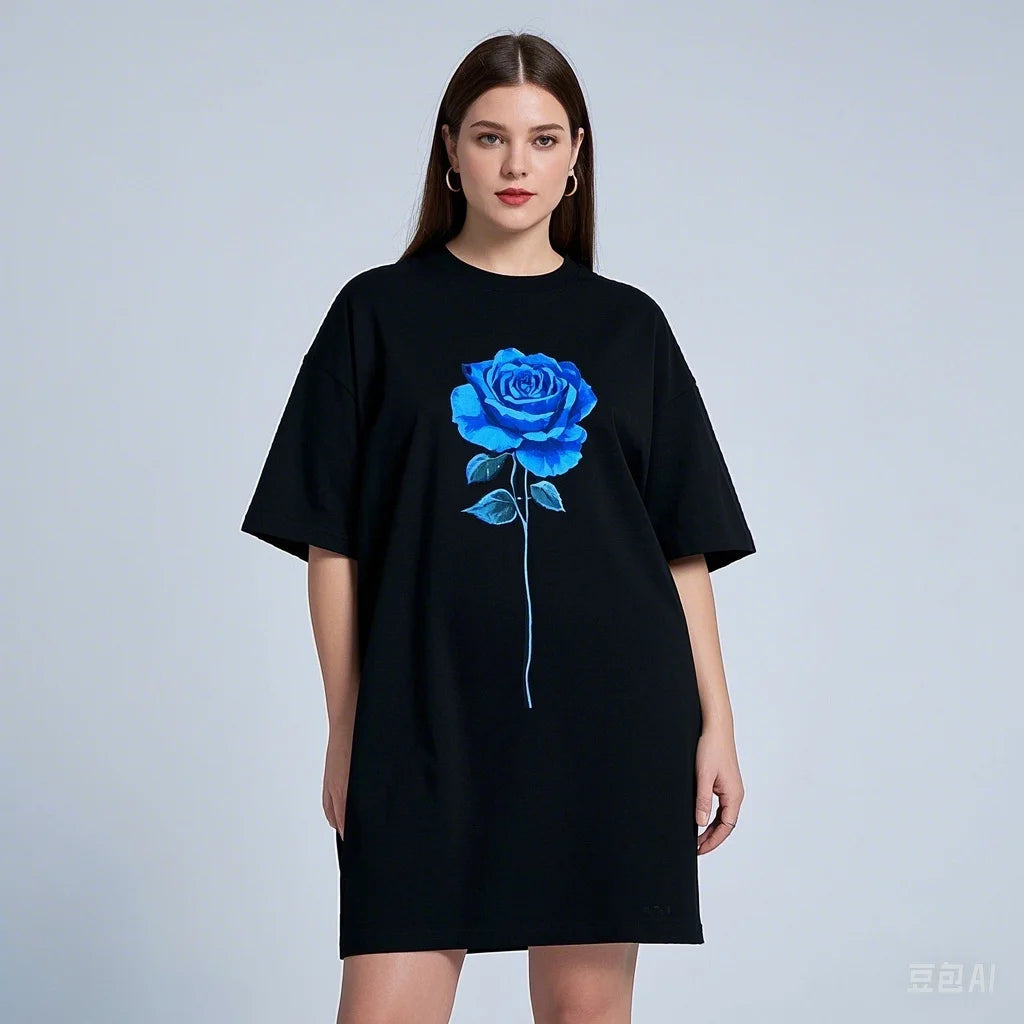 Long Style Cotton Casual T-shirt Main image